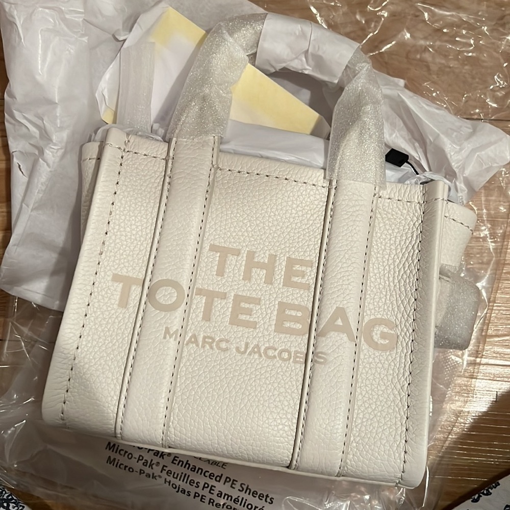Marc Jacobs The Micro Tote Bag - Cotton/Silver